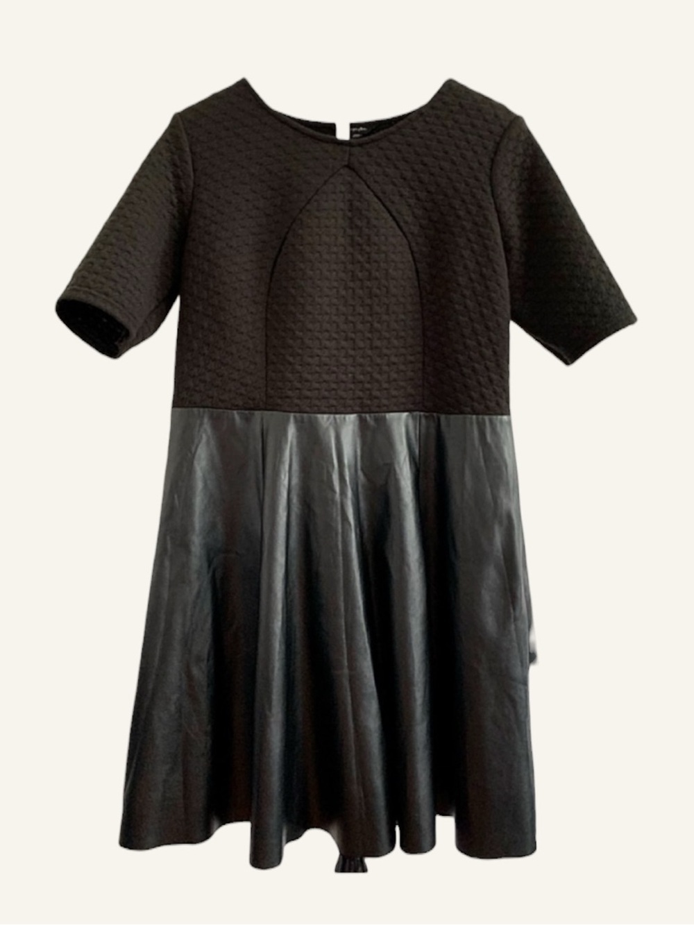 ✨ SIMPLYBE Sz 14 | Black Faux Leather / Polyester Dress | Wardrove Versatile